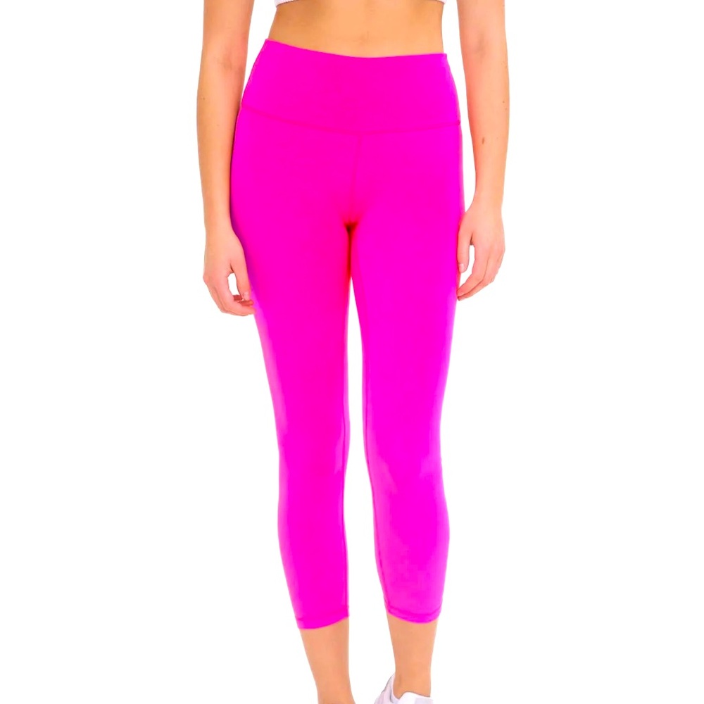 90 Degree by Reflex neon hot pink cropped leggings size S /Small